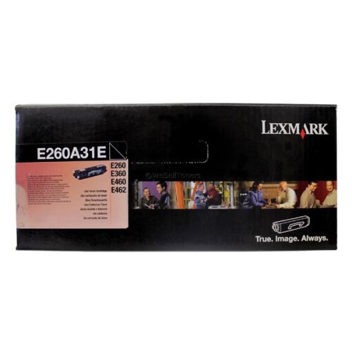 LEXMARK originální toner E260A31E, black, 3500str.