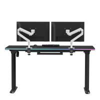 ULTRADESK Herní stůl QUEST, 140x70cm, 72-120cm, černá-černá (9)