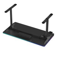 ULTRADESK Herní stůl QUEST, 140x70cm, 72-120cm, černá-černá (11)