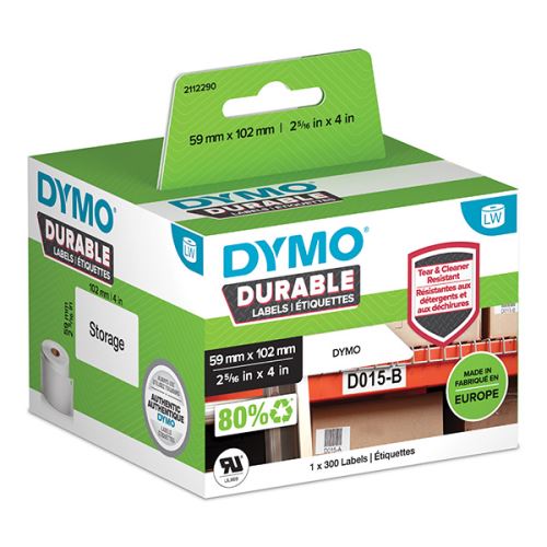 DYMO polypropylenové štítky 102mm x 59mm, bílé, pro přepravu, 300 ks, 2112290
