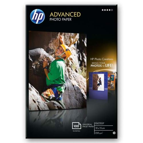 HP Advanced Glossy Photo Paper, Q8692A, foto papír, bez okrajů typ lesklý, zdokonalený typ