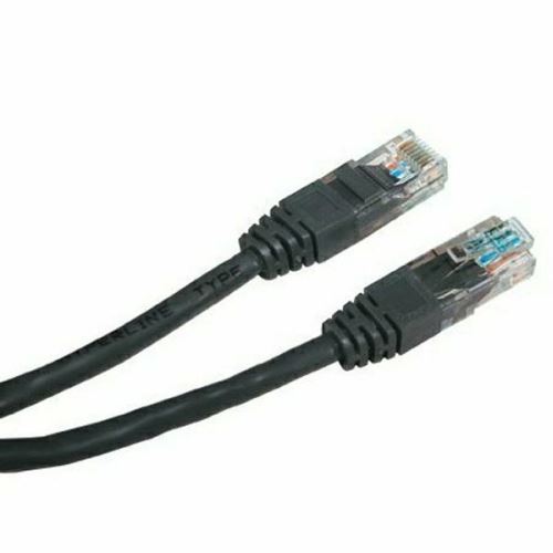 Síťový LAN kabel UTP patchcord, Cat.5e, RJ45 samec - RJ45 samec, 5 m, nestíněný, černý, ec