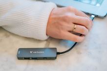 VERBATIM 32155 - USB-C víceportový rozbočovač Essentials 4-port šedý délka kabelu 18cm (4)