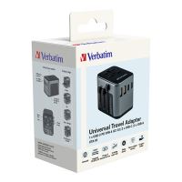 VERBATIM 49545 - 30 W Cestovní adaptér univerzální World-to-World UTA-03 USB-A USB-C černý (8)
