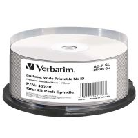 VERBATIM 43738 - BD-R Single Layer Wide Printable No ID Surface Hard Coat 25GB cake box