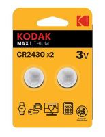 Baterie jednorázová lithiová, knoflíková, CR2430, 3V, Kodak, blistr, 2-pack, KOD-2430BL2, Baterie jednorázová lithiová, knoflíková, CR2430, 3V, Kodak, blistr, 2-pack, KOD-2430BL2,