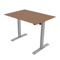 Pracovní stůl, elektricky nastavitelná výška, 75x120cm, rozsah 500 mm, šedý, 70 kg nosnost (1)