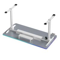 ULTRADESK Herní stůl QUEST, 140x70cm, 72-120cm, bílá-šedá (11)