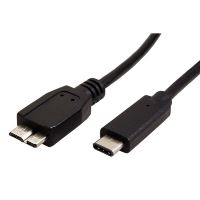 USB kabel (3.0), USB C samec - USB micro B samec, 0.5m, kulatý, černý, plastic bag USB kabel (3.0), USB C samec - USB micro B samec, 0.5m, kulatý, černý, plastic bag