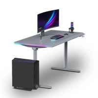 ULTRADESK Herní stůl QUEST, 140x70cm, 72-120cm, šedá-šedá (5)