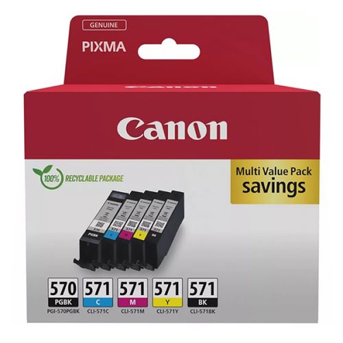 CANON originální ink PGI-570/CLI-571 PGBK/C/M/Y/BK, 0372C006, CMYK, high capacity, multi