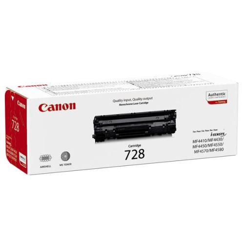 CANON originální toner 728 BK, 3500B002, black, 2100str.