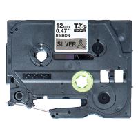 BROTHER TZE-R931, černý tisk/stříbrný podklad, textilní, 4m, 12mm (1)
