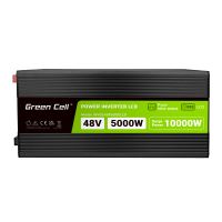 Green Cell PowerInverter LCD 48V 5000W/10000W měnič napětí do auta s displejem - čistá sin (1)
