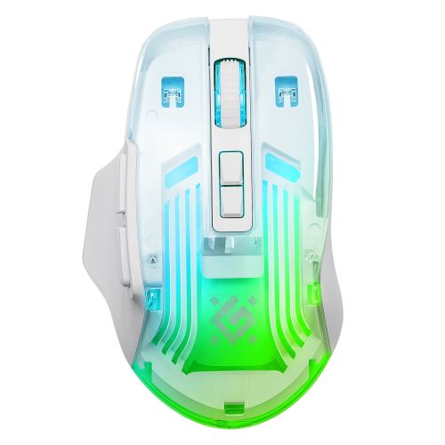Myš bezdrátová, Defender ASTRO ELITE GM-056, transparentní, optická, 3200DPI