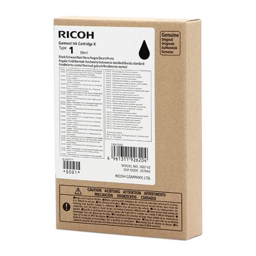 Ricoh originální ink (DTG) typ 100, 257063, black, 200str., 50ml