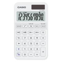 Casio Kalkulačka SL 310 YC WE, bílá, kapesní, desetimístná, duální napájení Casio Kalkulačka SL 310 YC WE, bílá, kapesní, desetimístná, duální napájení