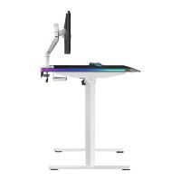ULTRADESK Herní stůl QUEST, 140x70cm, 72-120cm, bílá-černá (10)