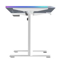 ULTRADESK Herní stůl QUEST, 140x70cm, 72-120cm, bílá-šedá (13)