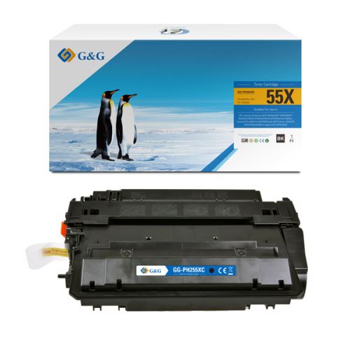 G&G kompatibilní toner s HP CE255X, CANON CRG724, NT-PH255XC, HP 55X, black, 12500str.