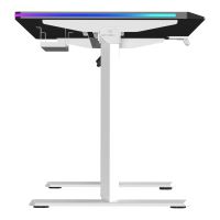 ULTRADESK Herní stůl QUEST, 140x70cm, 72-120cm, bílá-černá (13)