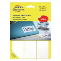 AVERY Univerzální etikety na ruční popis, 66x38 mm, 174 etiket, bílé - 3334 AVERY Univerzální etikety na ruční popis, 66x38 mm, 174 etiket, bílé - 3334