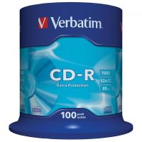 VERBATIM 43411 - CD-R Extra Protection 100-pack 700MB 52x 80min. 12cm bez možnosti p (1)