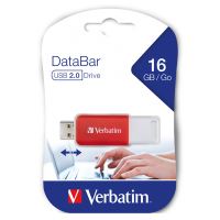 VERBATIM 49453 - 16GB USB flash disk USB 2.0 DataBar červený pro archivaci dat VERBATIM 49453 - 16GB USB flash disk USB 2.0 DataBar červený pro archivaci dat