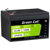 Green Cell CUBE LiFePO4 12Ah 12.8V 153.6Wh lithium Iron fosfátová baterie pro invalidní vo Green Cell CUBE LiFePO4 12Ah 12.8V 153.6Wh lithium Iron fosfátová baterie pro invalidní vo
