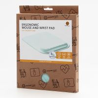 Podložka pod myš a zápěstí, Powerton Ergoline Pastel Edition, ergonomická, mintová, pěnová (2)