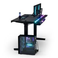 ULTRADESK Herní stůl VORTEX, 140,5x70cm, 72-122cm, černý (4)