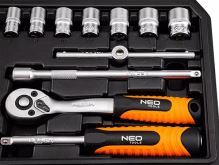 Sada nástrčných klíčů, 10-230, 20 ks, velikost 1/4, kufřík,, NEO TOOLS (3)