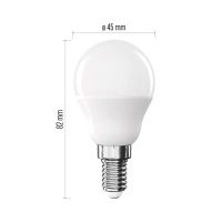 LED žárovka EMOS Lighting E14, 230V, 4.2W, 470lm, 4000k, neutrální bílá, 30000h, Mini Glob (1)