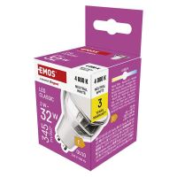 LED žárovka EMOS Lighting GU10, 230V, 3W, 345lm, 4000k, neutrální bílá, 30000h, Classic MR LED žárovka EMOS Lighting GU10, 230V, 3W, 345lm, 4000k, neutrální bílá, 30000h, Classic MR