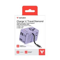 VERBATIM 30193 - Cestovní adaptér univerzální Charge ,n Travel 2x USB-C 2X USB-A + 1x inte (6)