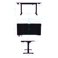 ULTRADESK Herní stůl LEVEL V2 GREEN, 140x68cm, 72-117cm, elektricky nastavitelná výška, s (9)