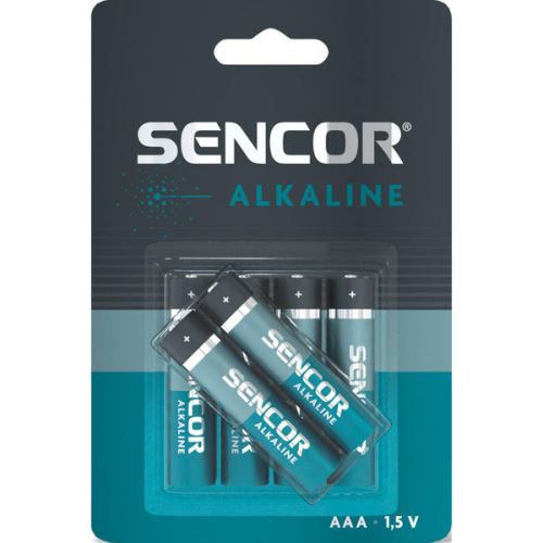 Baterie alkalická, AAA (LR03), AAA, 1.5V, Sencor, blistr, 6-pack