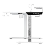 ULTRADESK Herní stůl WINGER - bílý, 111x155x60 cm, 75-122 cm, elektricky nastavitelná výšk (1)