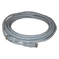 Síťový LAN kabel FTP patchcord, Cat.5e, RJ45 samec - RJ45 samec, 20 m, stíněný, šedý, econ (2)