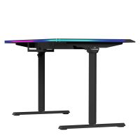 ULTRADESK Herní stůl QUEST, 140x70cm, 72-120cm, černá-černá (14)