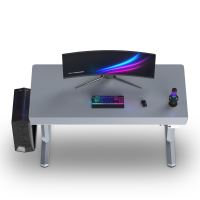 ULTRADESK Herní stůl QUEST, 140x70cm, 72-120cm, šedá-šedá (2)