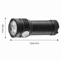 LED dobíjecí baterka, 1x4000 mAh, hliník, černá, funkce zoom, 3 druhy svícení,IPX4, USB do (1)