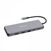 VERBATIM 32153 - USB (3.2) hub 13-port šedý délka kabelu 20cm 2x USB C 6x USB A 2x HD (2)