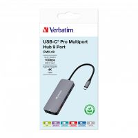 VERBATIM 32152 - USB (3.2) hub 9-port šedý délka kabelu 15cm 2x USB C 3x USB A 1x HDM (11)