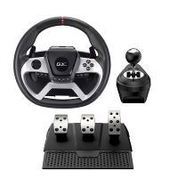 Volant Genius GX Gaming SpeedMaster X5 FF, volant s pedály a řadící pákou, USB-C, černý, P (1)