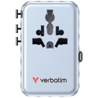 VERBATIM 30192 - Cestovní adaptér univerzální Charge ,n Travel 2x USB-C 2X USB-A + 1x inte (1)