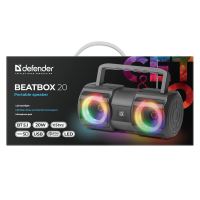 Defender reproduktor BEATBOX 20, Li-Ion, 2.0, 20W, černý, regulace hlasitosti, přenosný, L (8)