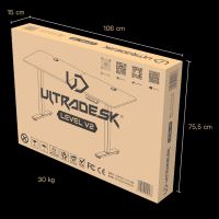 ULTRADESK Herní stůl LEVEL V2, 140x68cm, 72-117cm, elektricky nastavitelná výška, s XXL po (10)