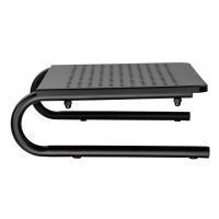 Podstavec pod monitor, prostor pro klávesnici, černý, ocel-plast, 20 kg nosnost, Powerton, (3)