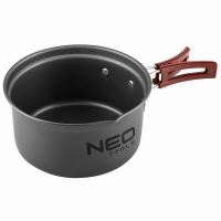 Sada nádobí 7v1 Turistická, šedá, hliník, hrnec, pánev, 2x talíř, naběračka, stěrka, houba (1)